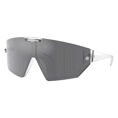 Versace Unisex Sunglass VE4461 - Frame color: Crystal, Lens color: Grey Mirror Black/Mirror Blu