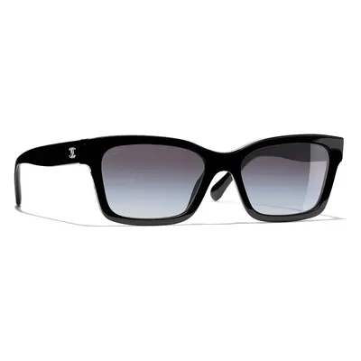 Chanel Woman Sunglass Square Sunglasses CH5417 - Frame color: Black, Lens color: Grey