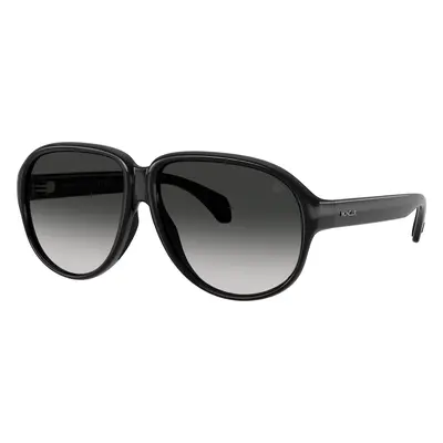 Moncler Unisex Sunglass ME8001 Halcyonne - Frame color: Shiny Black, Lens color: Light Grey Gra