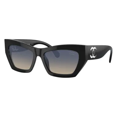 Chanel Woman Sunglass Cat Eye Sunglasses CH5527 - Frame color: Black, Lens color: Grey & Brown