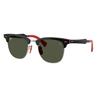 Ray-Ban Unisex Sunglass RB3807M Scuderia Ferrari Collection - Frame color: Brushed Black On Sil