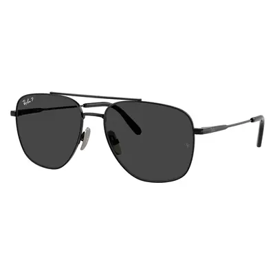 Ray-Ban Unisex Sunglass RB8097 William Titanium - Frame color: Black, Lens color: Polar Black