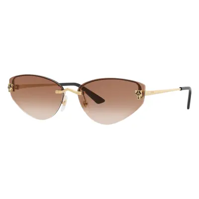 Cartier Woman Sunglass CT0431S - Frame color: Gold, Lens color: Brown