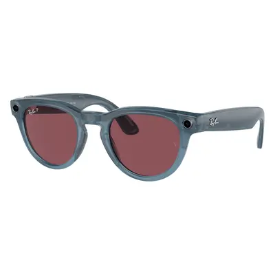 Ray-Ban Unisex RW4009 Ray-Ban | Meta Headliner - Frame color: Jeans, Lens color: Dusty Red