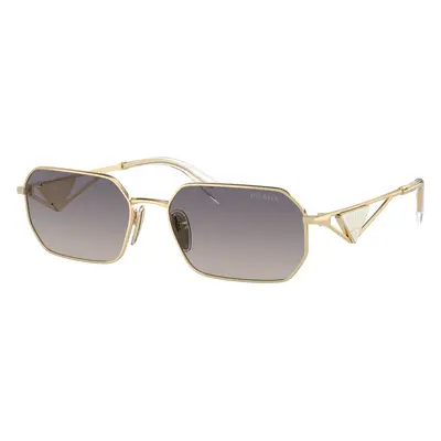 Prada Woman Sunglass PR A51S - Frame color: Pale Gold, Lens color: Gradient Blue Mirror Silver