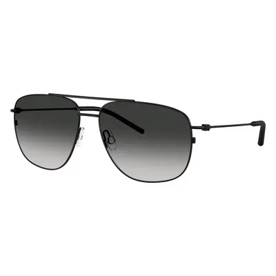 Moncler Unisex Sunglass ME4004 Alumni - Frame color: Matte Black, Lens color: Light Grey Gradie