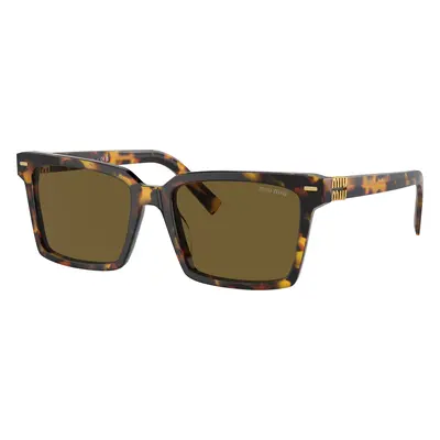 Miu Miu Woman Sunglass MU 13ZS - Frame color: Honey Havana, Lens color: Dark Brown