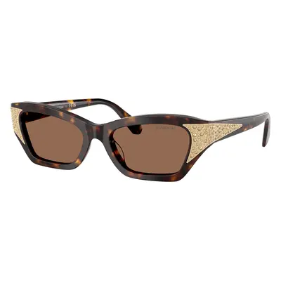 Swarovski Woman Sunglass SK6029 - Frame color: Dark Havana, Lens color: Dark Brown