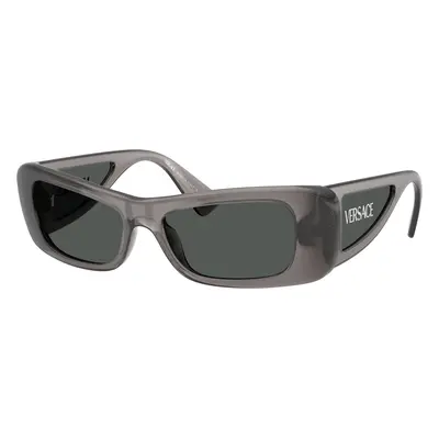 Versace Woman Sunglass VE4481 - Frame color: Grey Glitter Transparent, Lens color: Dark Grey