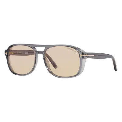 Tom Ford Man Sunglass Rosco - Frame color: Grey, Lens color: Brown