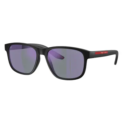 Prada Linea Rossa Man Sunglass PS 06YS - Frame color: Matte Black, Lens color: Dark Blue Mirror