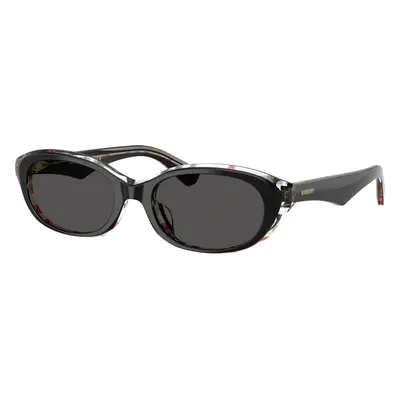 Burberry Woman Sunglass BE4447D - Frame color: Top Black Vintage Check, Lens color: Dark Grey