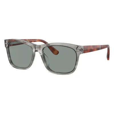 Brunello Cucinelli Unisex Sunglass BC4003S - Frame color: Striped Grey, Lens color: Blue Denim