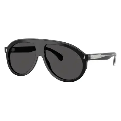 Moncler Unisex Sunglass ME6001 Fhaite - Frame color: Shiny Black, Lens color: Dark Grey