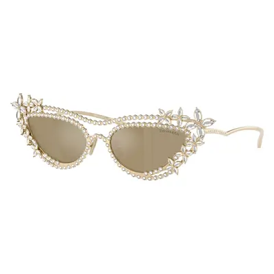 Tiffany & Co. Woman Sunglass TF3109BK - Frame color: Pale Gold Plated, Lens color: Clear Mirror