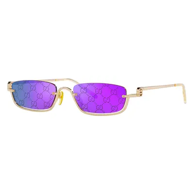 Gucci Unisex Sunglass GG1278S - Frame color: Gold, Lens color: Purple