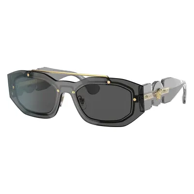 Versace Unisex Sunglass VE2235 Biggie - Frame color: Transparent Dark Grey, Lens color: Dark Gr