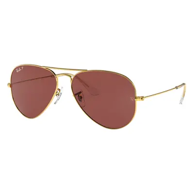 Ray-Ban Unisex Sunglass RB3025 Aviator Classic - Frame color: Gold, Lens color: Violet