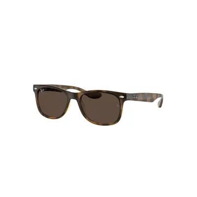 Ray-Ban Unisex Sunglass RB9052S New Wayfarer Kids - Frame color: Havana, Lens color: Dark Brown