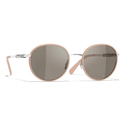 Chanel Woman Sunglass Pantos Sunglasses CH4282 - Frame color: Silver, Lens color: Brown & Grey