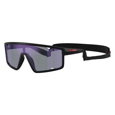 Prada Linea Rossa Man Sunglass PS A03S - Frame color: Matte Black, Lens color: Dark Blue Mirror