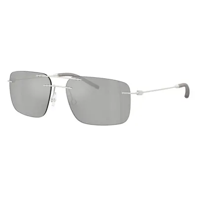 Moncler Unisex Sunglass ME4003 Doppler - Frame color: Matte Silver, Lens color: Blue Mirror Sil