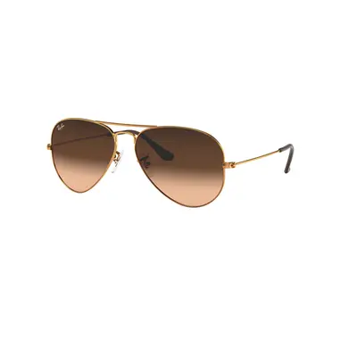 Ray-Ban Unisex Sunglass RB3025 Aviator Gradient - Frame color: Light Brown, Lens color: Pink/Br