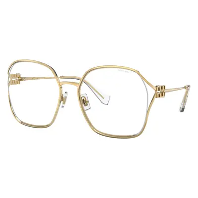 Miu Miu Woman Sunglass MU 52WS - Frame color: Gold, Lens color: Clear Blue Light Filter