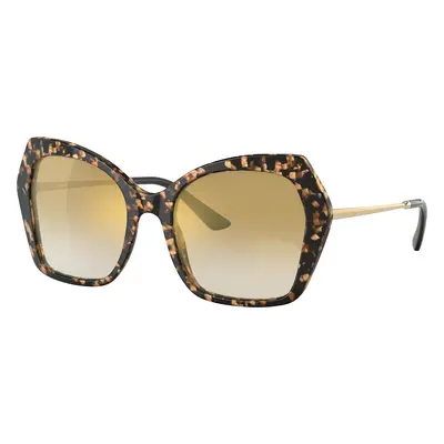 Dolce&Gabbana Woman Sunglass DG4399 - Frame color: Cube Black/Gold, Lens color: Light Brown Mir