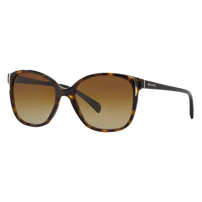 Prada Woman Sunglass PR 01OS CONCEPTUAL - Frame color: Havana, Lens color: Polarized Brown Grad