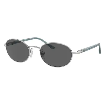 Persol Unisex Sunglass PO1018S Ida - Frame color: Silver, Lens color: Dark Grey