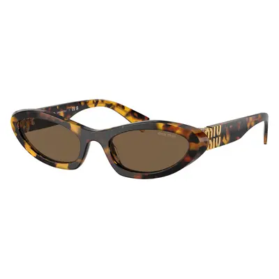 Miu Miu Woman Sunglass MU 09YS - Frame color: Honey Havana, Lens color: Dark Brown