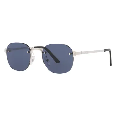 Cartier Man Sunglass CT0459S - Frame color: Silver, Lens color: Blue