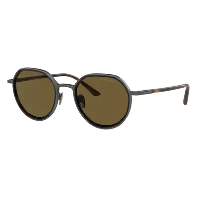 Giorgio Armani Man Sunglass AR6144 - Frame color: Brushed Gunmetal, Lens color: Dark Brown