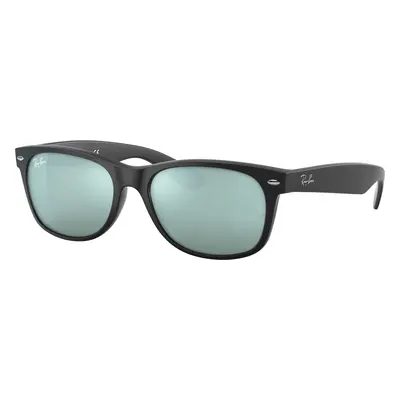 Ray-Ban Unisex Sunglass RB2132 New Wayfarer Flash - Frame color: Rubber Black, Lens color: Silv