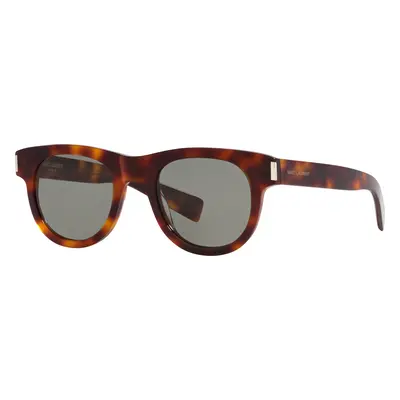 Saint Laurent Unisex Sunglass SL 571 - Frame color: Tortoise, Lens color: Green