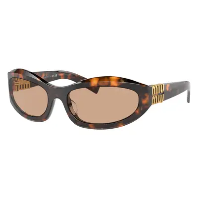 Miu Miu Woman Sunglass MU 14ZS - Frame color: Honey Havana, Lens color: Dark Brown