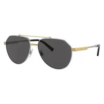 Dolce&Gabbana Man Sunglass DG2288 - Frame color: Silver/Gold, Lens color: Dark Grey