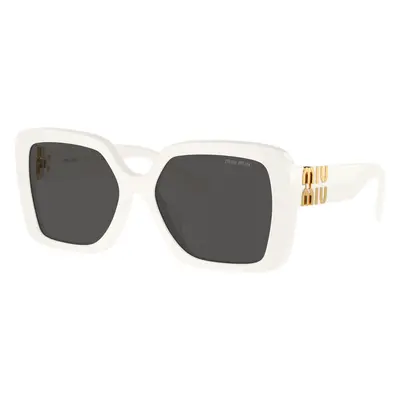 Miu Miu Woman Sunglass MU 10YS - Frame color: White, Lens color: Dark Grey