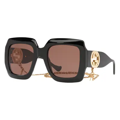 Gucci Woman Sunglass GG1022S - Frame color: Black, Lens color: Brown