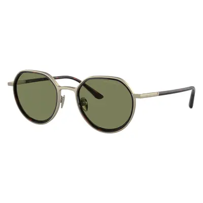 Giorgio Armani Man Sunglass AR6144 - Frame color: Matte Pale Gold, Lens color: Green