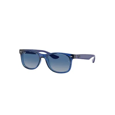 Ray-Ban Unisex Sunglass RB9052S New Wayfarer Kids - Frame color: Transparent Blue, Lens color: 