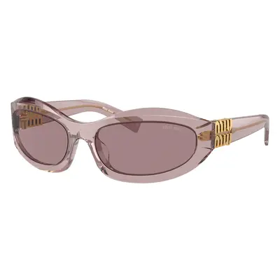 Miu Miu Woman Sunglass MU 14ZS - Frame color: Mauve Trasparent, Lens color: Light Purple Brown