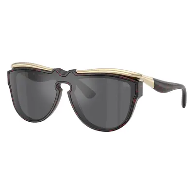 Burberry Unisex Sunglass BE3162U - Frame color: Red Havana, Lens color: Grey Mirror Silver