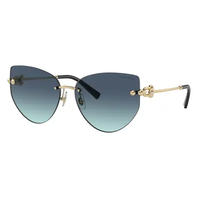 Tiffany & Co. Woman Sunglass TF3096 - Frame color: Pale Gold, Lens color: Azure Gradient Blue