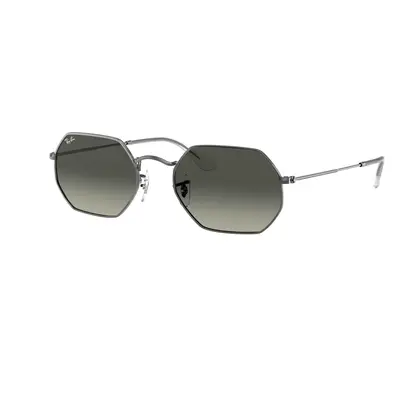 Ray-Ban Unisex Sunglass RB3556N Octagonal Classic - Frame color: Gunmetal, Lens color: Grey Gra