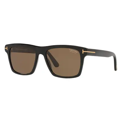 Tom Ford Man Sunglass FT0906 - Frame color: Black Shiny, Lens color: Brown Polar