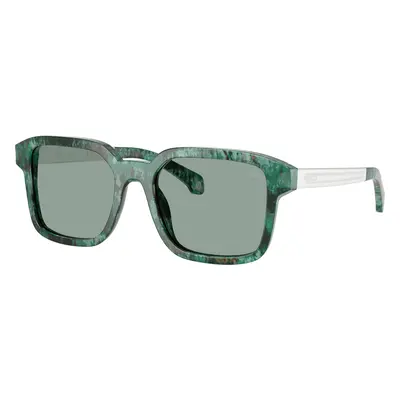 Moncler Unisex Sunglass ME6006 Quaderna - Frame color: Havana Green, Lens color: Petrol Green