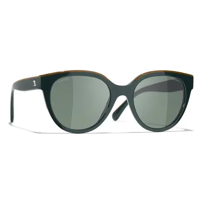 Chanel Woman Sunglass CH5414 Square Sunglasses CH5414 - Frame color: Green, Lens color: Green