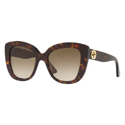 Gucci Woman Sunglass GG0327S - Frame color: Tortoise, Lens color: Brown